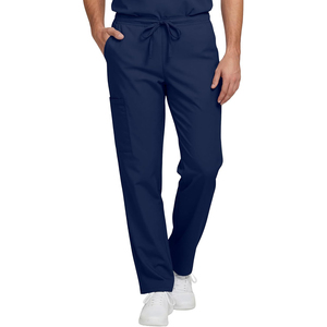 Conjunto de Uniforme Médico Unisex Azul Marino con Cuello en V, de Algodón y Poliéster, para Hospital, Pantalones y Blusa, OEM ODM - Product Image 4