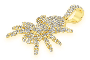 Collier Animalier de Fête, Bijoux en Argent Sterling 925 Plaqué Moissanite Diamant, Pendentifs Personnalisés Araignée Tarantule Hip-Hop - Product Image 4