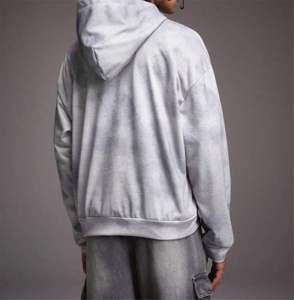 Sudadera con capucha informal de manga larga para hombre, estilo holgado, versátil para uso diario, con efecto lavado ácido, sudadera con capucha extragrande para hombre - Product Image 6