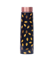 Botella de Agua de Cobre con Diseño de Grulla Japonesa y Sakura, Botella Ayurvédica de Cobre Puro con Estampado de Aves y Flores Azules, Regalo OEM