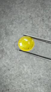 Saphir Jaune Naturel de Bangkok 4,37 Ct, Coupe Ovale, Pierre Précieuse Dorée pour Bague, Pendentif, Bijoux Fins - Product Image 5