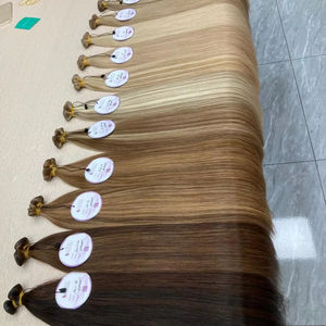 Extensions de cheveux naturels de qualité supérieure, en vrac, 100% cheveux humains, texture lisse naturelle, prix d'usine - Product Image 4