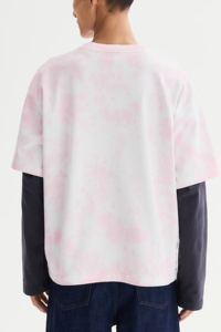 Camiseta Oversize Personalizada Tie Dye 100% Algodón de Alto Gramaje Estilo Urbano Lisa Unisex Ajuste Holgado Lavado Ácido Moda Verano - Product Image 3