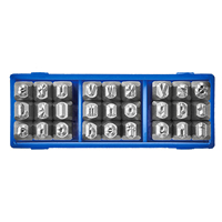 Jeu de poinçons alphabétiques industriels en acier Cr-V de 3 mm, 27 pièces, OEM HRC 58-62, modèle YC612b-3.0mm, fabriqué à Taïwan