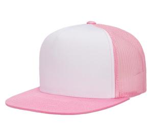 Gorra trucker de corona alta al por mayor, gorra trucker de 5 paneles con visera plana, gorra snapback de malla, gorras de malla, gorra trucker personalizada - Product Image 2