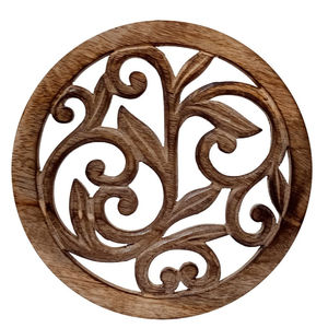 Sous-plat en bois fait main pour plats chauds, résistant à la chaleur, sous-plat décoratif en forme de pomme pour la décoration de la table à manger - Product Image 6