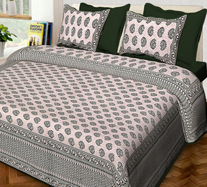 Royal <b>Bedspread</b> <b>King</b> Size Soft Cotton Bedsheet With Pillow Case <b>For</b> Living Room Soft Bedcover Home Decor By Indian Consigners - Product Image 4