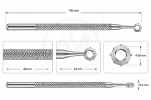 Marcador Radial de Acero Inoxidable Al Mida Healthcare para Cirugía Oftálmica, Instrumento Quirúrgico Manual, Certificado CE Clase II - Product Image 5