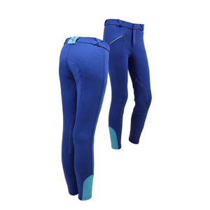 Culotte d'équitation pour homme de qualité supérieure, design personnalisé, coupe intégrale |   Protection de tibia en silicone, nylon et polyester pour l'équitation - Product Image 1