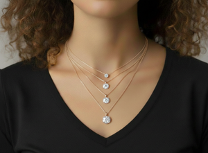 Pendentif en diamant de laboratoire certifié IGI de 2,00 carats, luxueux, en or 14 carats, serti à griffes, style minimaliste pour femme - Product Image 3