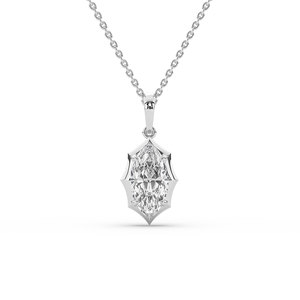 Lab Grown Marquise Brilliant Cut Diamond 14K <b>Solid</b> <b>Gold</b> Women's IGI Certified <b>Pendant</b> - Product Image 1
