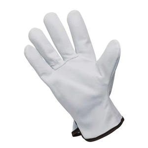 Guantes de Conductor de Cuero Vacuno Resistentes al Desgaste y a las Perforaciones con Puños Ajustables - Product Image 4