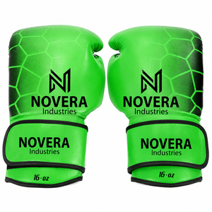 Gants de boxe personnalisés imperméables et respirants en cuir véritable avec lacets en crin de cheval et sangle de poignet réglable pour le kickboxing et la frappe - Product Image 1