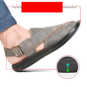 Sandalias Peshawari Chappal Kheri para Hombre, de Cuero Marrón Premium, con Suela de Goma Resistente, Ajustables, para Exteriores - Product Image 2