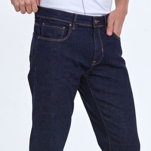 Hot New Men's Cotton Straight Light Wash Formal High Street Style Breathable Solid Pattern <b>Work</b> Wear Classic Denim <b>Jeans</b> - Product Image 3