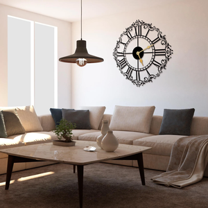 minimalist Silent Metal <b>Large</b> Wall <b>Clock</b>, metal sign Metal Wall Art, for living room bedroom wall hanging decor metal sign, - Product Image 5