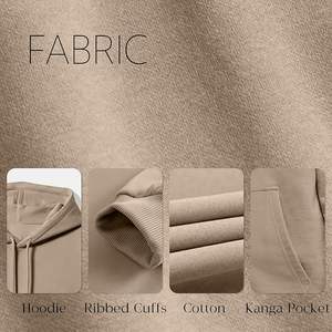 Nueva Sudadera con Capucha para Hombre, Elegante, 100% Algodón, Forrada, Manga Larga, Cuello Caído, Color Sólido, Cómoda, Tallas Grandes, Personalizable - Product Image 6