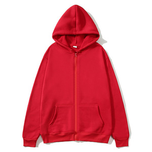 Blank Winter Men's Fleece Zip Hoodies Polyester/Cotton Custom Logo Private Label Hoodies - Product Image 2