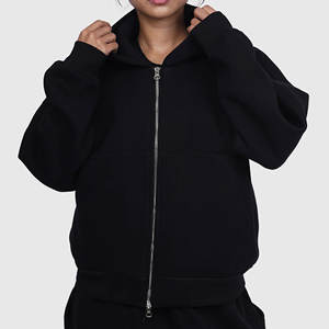 Sudadera con capucha de forro polar extragrande con doble cremallera, unisex, sin logo, de corte holgado, estilo chino, con estampado digital, para vacaciones de primavera - Product Image 1