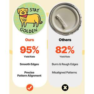 Machine à fabriquer des boutons DIY avec poignée ergonomique, 3 en 1, fabricant de broches, 500 pièces de boutons, coupe-cercle, clés hexagonales, livre magique - Product Image 3