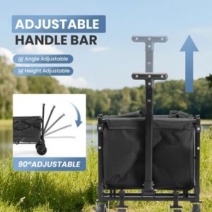 Chariot utilitaire pliable mini, robuste et durable, avec roues, capacité de charge de 220 lb, chariot pliable - Product Image 5