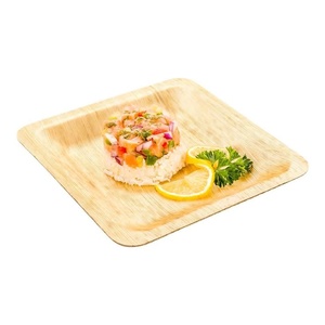 Assiettes carrées modernes en Areca bio et durable de 8 pouces – Vaisselle écologique pour fêtes, collations et événements en extérieur 2026 - Product Image 1