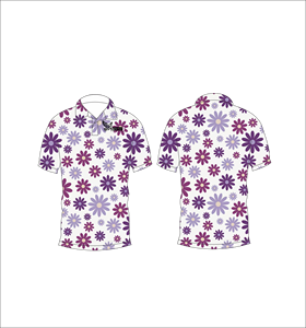 เสื้อโปโลพิมพ์ลายดอกไม้แบบกำหนดเอง แขนสั้น สวมใส่สบาย เหมาะสำหรับกอล์ฟ เทนนิส ชุดทีมฤดูร้อน - Product Image 1