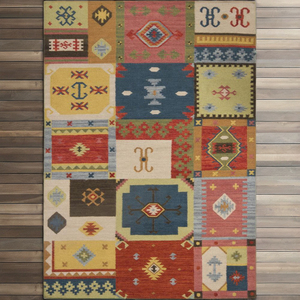 Alfombra de lana Kilim moderna hecha a mano al mejor precio Dhurrie indio decorativo bohemio para dormitorio y área para decoración del hogar - Product Image 6