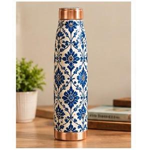 Termo Metálico Ecológico de Gran Capacidad con Diseño Floral y Tapa de Cobre, Botella de Agua Portátil para Viajes, Hogar y Oficina - Product Image 2