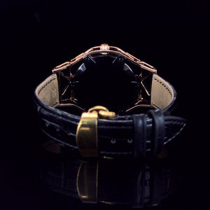 Montre de luxe pour homme en cuir 18 carats avec diamants naturels 2,8 carats VVS-VS, boîtier en acier inoxydable, un bijou d'exception - Product Image 3