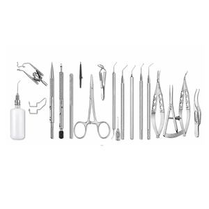 Kit médical en acier inoxydable pour chirurgie oculaire, ensemble de 15 instruments de phaco-chirurgie Extracap, vente chaude - Product Image 3