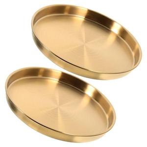 Plateaux de service personnalisés en acier inoxydable, plats de service alimentaire, plats de service de table, assiettes métalliques pour cuisine et buffet - Product Image 2