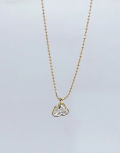 Collier pendentif en zircone cubique en forme de cœur, plaqué or 18 carats, chaîne à perles en alliage, bijoux classiques pour tous les jours, unisexe - Product Image 3