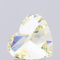 Diamante sintético suelto en forma de corazón amarillo elegante, cultivado en laboratorio, certificado por IGI, corte excelente, 2.02 quilates, claridad VS2.