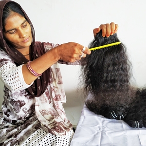 Qualité Noir Naturel Styles Bouclés Indien Brut Bundle En Gros Pas Cher Double Dessiné traitement chimique Aucune Extensions de Cheveux Humains - Product Image 2