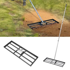 Livellatore per Terreno 83.9 con Manico in Acciaio al Carbonio Antiruggine, Piastra di Lavoro 30x10, 3 Livelli di Altezza, Rastrello Livellatore per Prato - Product Image 1
