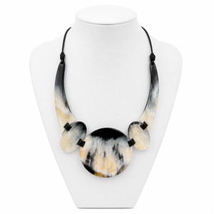 Premium Conifer Handmade Natural Horn Modern <b>Statement</b> <b>Necklace</b> Geometric Fashion Jewelry for Women Adjustable Gift - Product Image 3