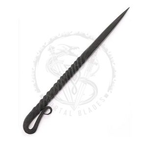 Pasador de pelo vikingo de hierro forjado a mano, pasador para el pelo, pasador para comer, estilo de tenedor Medieval - Product Image 5