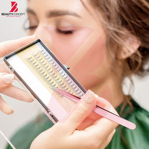 Pinzas para extensiones de pestañas color oro rosa, juego de 6 con punta de fibra, producto de acero inoxidable, pinzas para extensiones de pestañas - Product Image 6