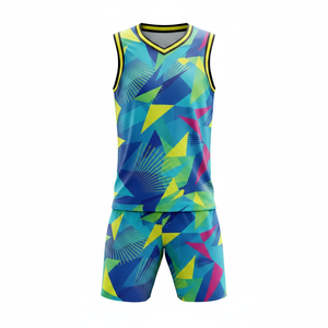 Ensemble de vêtements de basket-ball, maillot sans manches associé à un short, tissu léger, nom et numéro personnalisés - Product Image 4