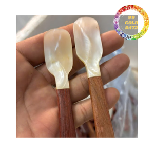 Premium natural shell spoon mother of pearl for dessert serving and elegant dining use - Product Image 1