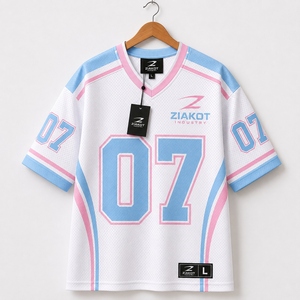 Wholsale Direct ZIAKOT INDUSTRY Custom White Purple-Gold Mesh Authentic Football Jersey - Product Image 5