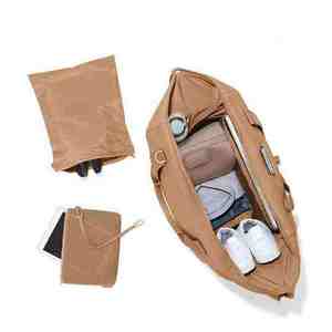 New Arrival 2026 Unisex Gym <b>Duffel</b> <b>Bag</b> Nylon Solid Color Zipper Closure Soft Handle Casual Style 20-30L Capacity Interior - Product Image 6