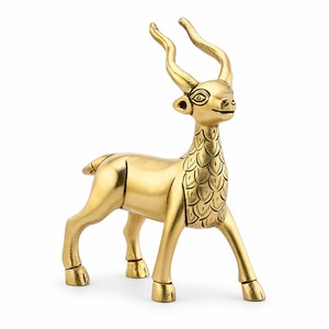SHUBHAM - Estatua de Ciervo Personalizada en Latón Chapado en Oro, Figura de Animal Pulida, Decoración para el Hogar, Adorno Religioso, Recuerdo - Product Image 1