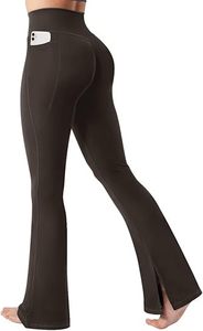 Women's <b>Bootcut</b> <b>Yoga</b> <b>Pants</b> High Waisted Flare Leggings with Side Pocket Split Bottom Seamless Spandex/Polyester - Product Image 2