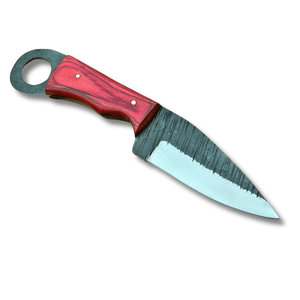 Couteau utilitaire forgé sur mesure, couteau en acier à haute teneur en carbone fait à la main, manche en bois rouge, fabricant OEM ODM en gros - Product Image 1