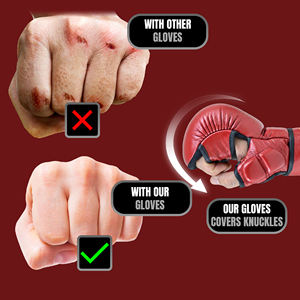 Guantes de MMA personalizados para Kickboxing y Artes Marciales, guantes de sparring de MMA de 7oz y guantes de entrenamiento para grappling, guantes de UFC y Muay Thai - Product Image 4