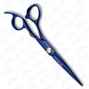 Ciseaux professionnels de coupe de cheveux de 6 pouces 440C acier bleu finition titane lame convexe pour stylistes barbiers Instruments de beauté - Product Image 3