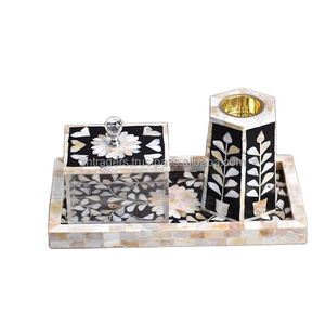 2025 ensemble de brûleurs Bakhoor incrustés de nacre fait à la main arabe Mubkhar pour le Ramadan festif, l'Aïd et le décor de cadeaux de mariage - Product Image 1