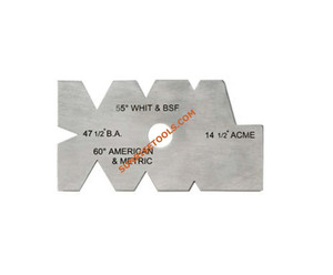 SUNTOOLS/STIPL Jauge de filetage en acier inoxydable pour la fabrication de bijoux 55 Whit BSF 60 American Metric 47 1/2 B.A. 14 1/2 Acme - Product Image 2
